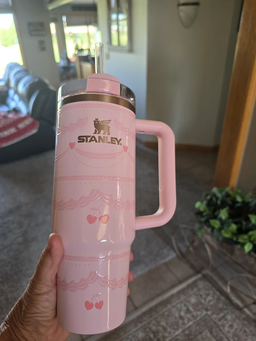 Stanley Pink Valentines Tumbler with Handle and Straw 30 Oz New
